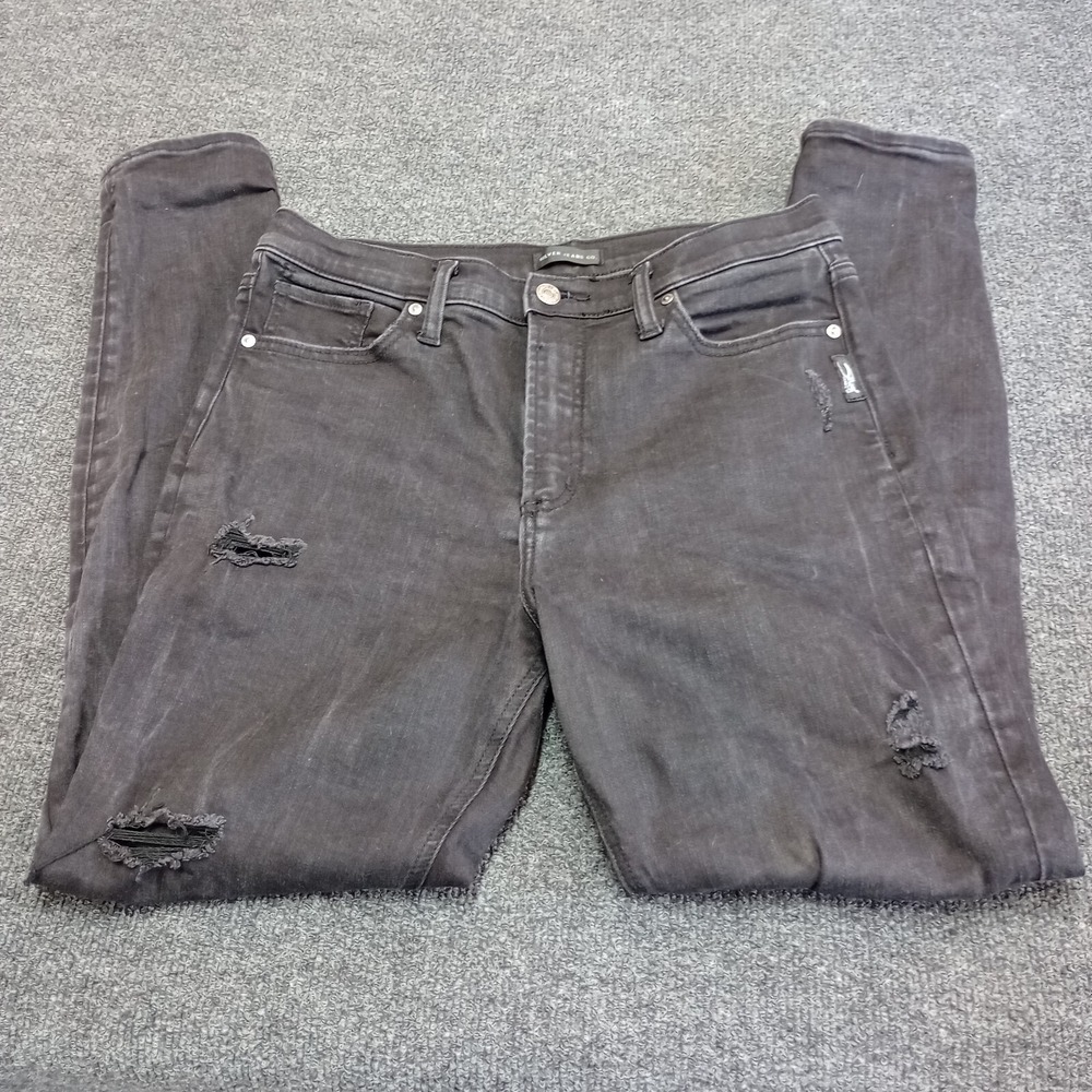 Silver Jeans Women 30x29 Black Calley Skinny‎ Stretch Distressed Ladies Pants